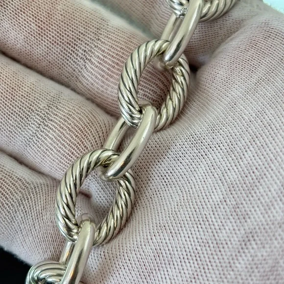 David Yurman Sterling silver Extra Large Oval Link Bracelet-Small - Picture 6 of 7